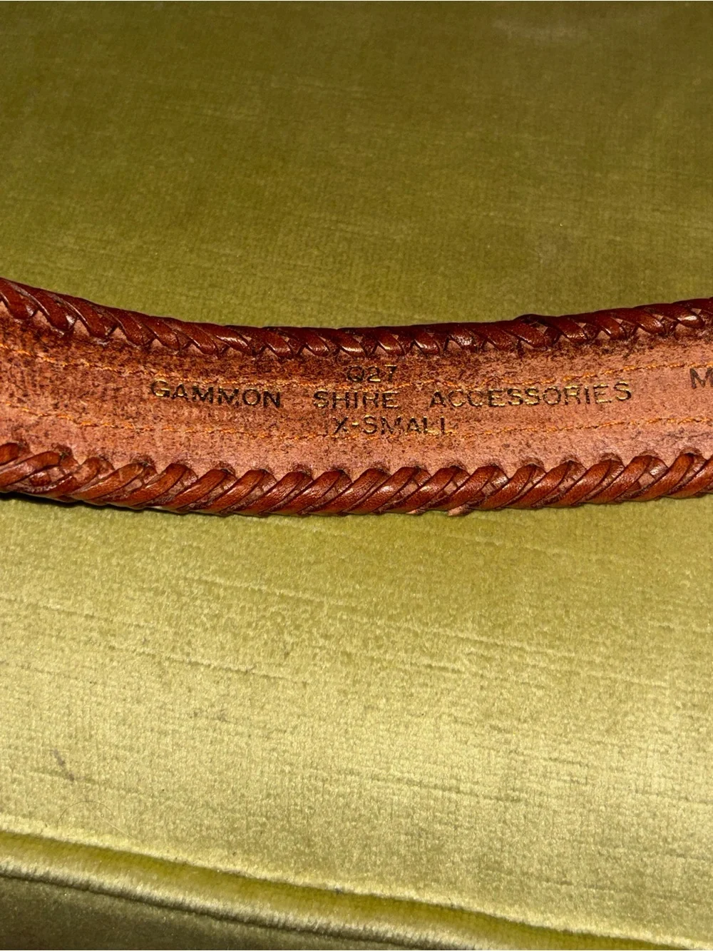 New Gammon Shire Bead Western Belt Cowboy Full Grain Leather Removable Buckle XS